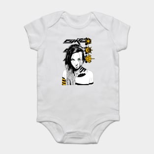 Cool Girl Futurist Cyberpunk Style Baby Bodysuit